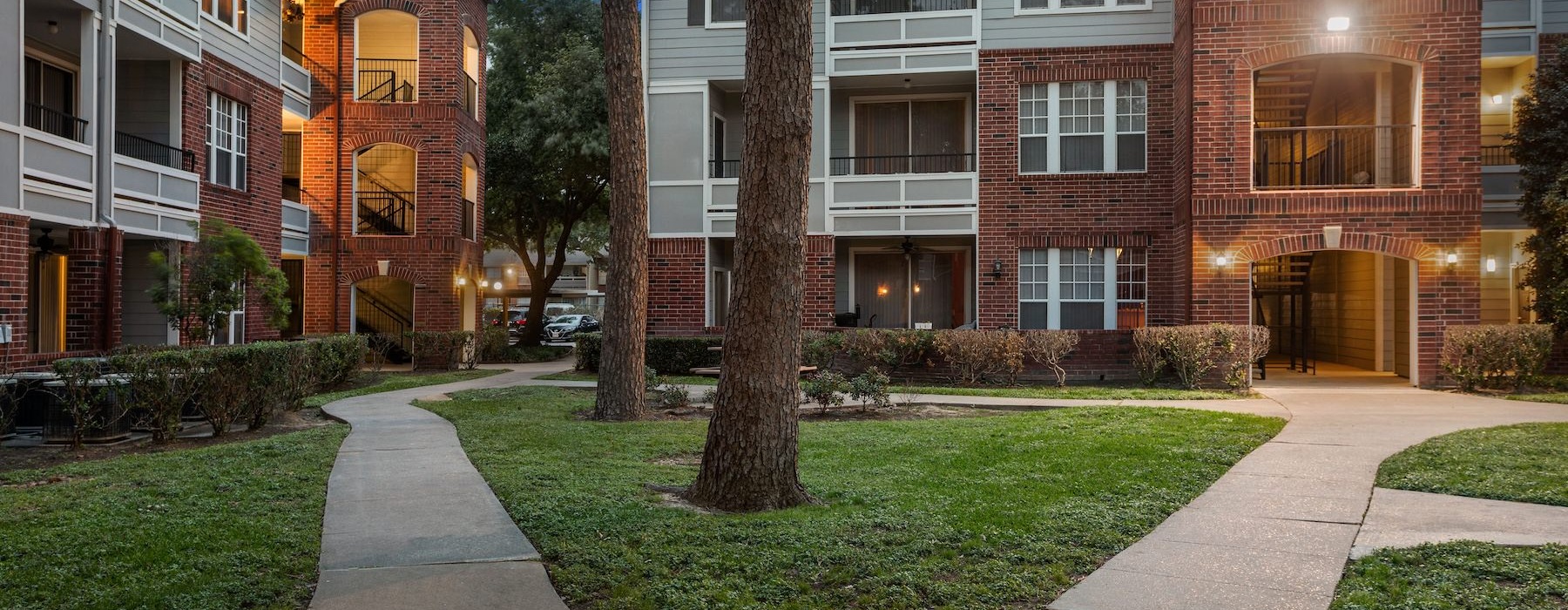 a long shot of a building